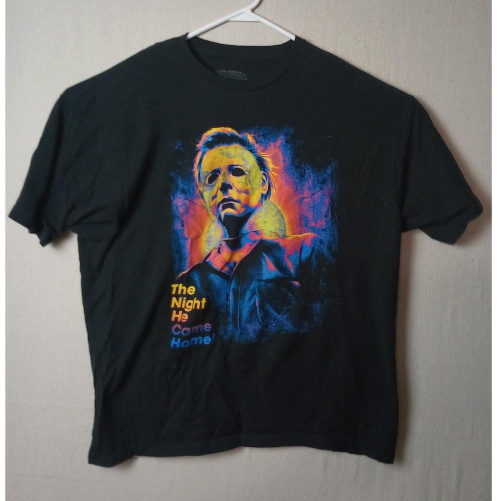 Halloween Michael Myers T-Shirt The Night‎ He Came Home Graphic Tee Size XXL CC